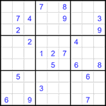 Судоку 9х9 #2417 трудный