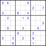 Судоку 9х9 #2418 трудный