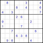 Судоку 9х9 #2419 трудный