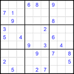 Судоку 9х9 #2363 очень трудный