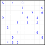 Судоку 9х9 #2364 очень трудный