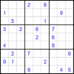 Судоку 9х9 #2365 очень трудный