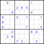 Судоку 9х9 #2368 очень трудный