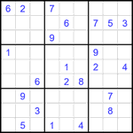 Судоку 9х9 #2374 очень трудный