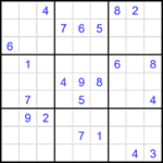 Судоку 9х9 #2383 очень трудный