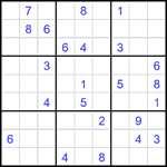 Судоку 9х9 #2384 очень трудный
