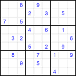 Судоку 9х9 #2386 очень трудный