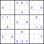 Судоку 9х9 #2388 очень трудный