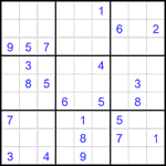 Судоку 9х9 #2390 очень трудный