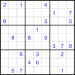 Судоку 9х9 #2394 очень трудный