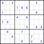 Судоку 9х9 #2396 очень трудный