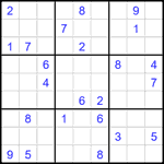 Судоку 9х9 #2399 очень трудный