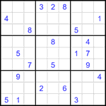 Судоку 9х9 #2401 очень трудный