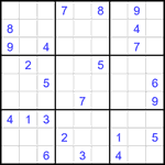 Судоку 9х9 #2403 очень трудный