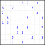 Судоку 9х9 #2407 очень трудный