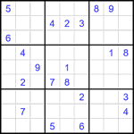 Судоку 9х9 #2409 очень трудный