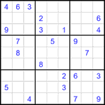 Судоку 9х9 #2410 очень трудный