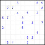 Судоку 9х9 #2412 очень трудный