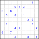 Судоку 9х9 #2414 очень трудный