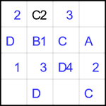 Квадрат Эйлера 4х4 #11 легкий Квадрат Эйлера 4х4 #11 легкий