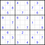 Судоку 9х9 #2451 легкий