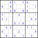 Судоку 9х9 #2494 легкий