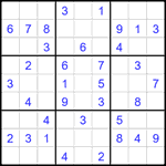 Судоку 9х9 #2498 легкий