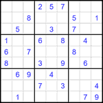 Судоку 9х9 #2458 средний