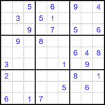 Судоку 9х9 #2421 трудный