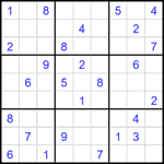 Судоку 9х9 #2422 трудный