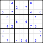 Судоку 9х9 #2423 трудный