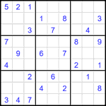 Судоку 9х9 #2425 трудный