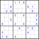 Судоку 9х9 #2426 трудный