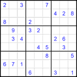Судоку 9х9 #2427 трудный