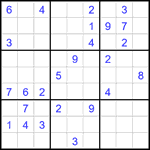 Судоку 9х9 #2428 трудный