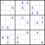 Судоку 9х9 #2431 трудный