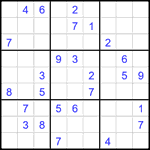 Судоку 9х9 #2433 трудный