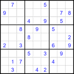 Судоку 9х9 #2434 трудный