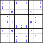 Судоку 9х9 #2435 трудный