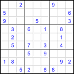 Судоку 9х9 #2436 трудный