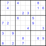 Судоку 9х9 #2445 трудный