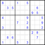 Судоку 9х9 #2446 трудный