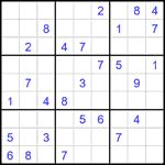 Судоку 9х9 #2447 трудный