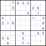 Судоку 9х9 #2448 трудный