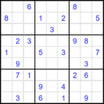 Судоку 9х9 #2449 трудный