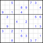 Судоку 9х9 #2452 трудный