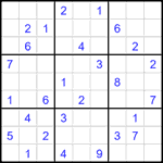 Судоку 9х9 #2453 трудный