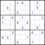 Судоку 9х9 #2456 трудный