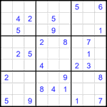 Судоку 9х9 #2458 трудный