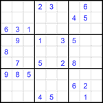 Судоку 9х9 #2459 трудный